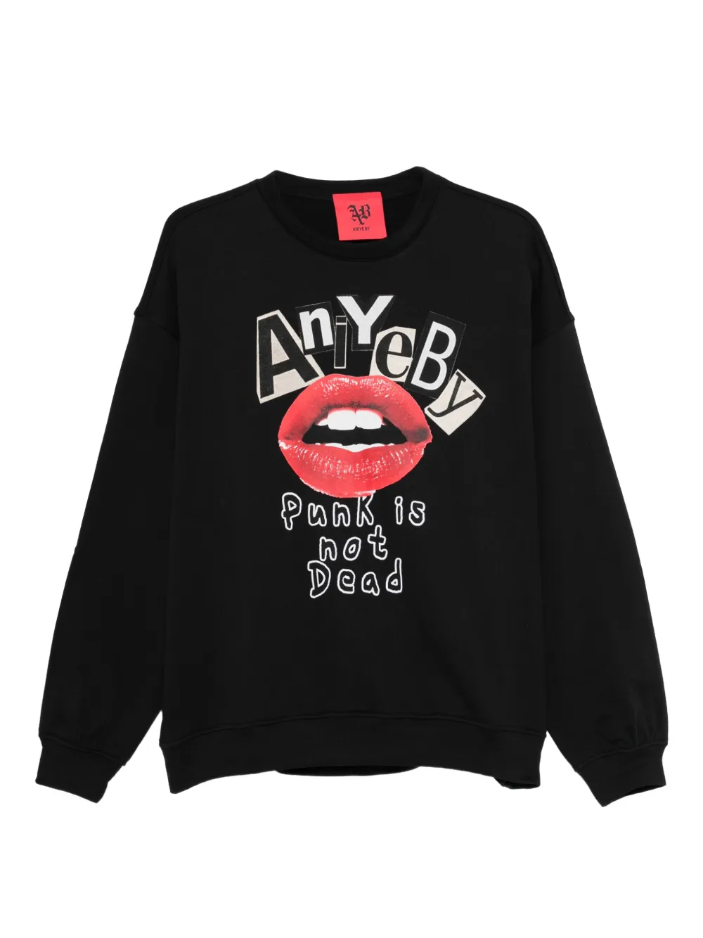 

Свитшот с принтом в виде губ Aniye By, черный