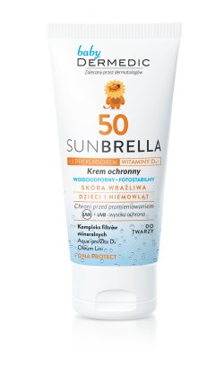 

Dermedic, Sunbrella, защитный крем для детей и младенцев, SPF 50, 50 г