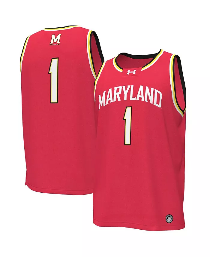 

Мужская баскетбольная майка-реплика #1 Maryland Terrapins Under Armour, красный