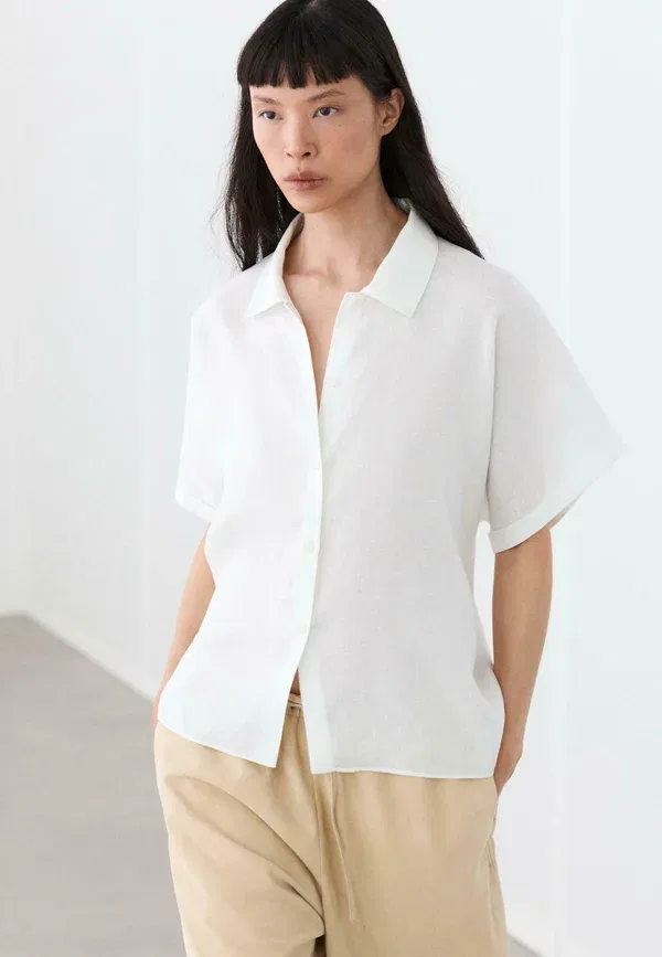 Блуза Massimo Dutti, белая
