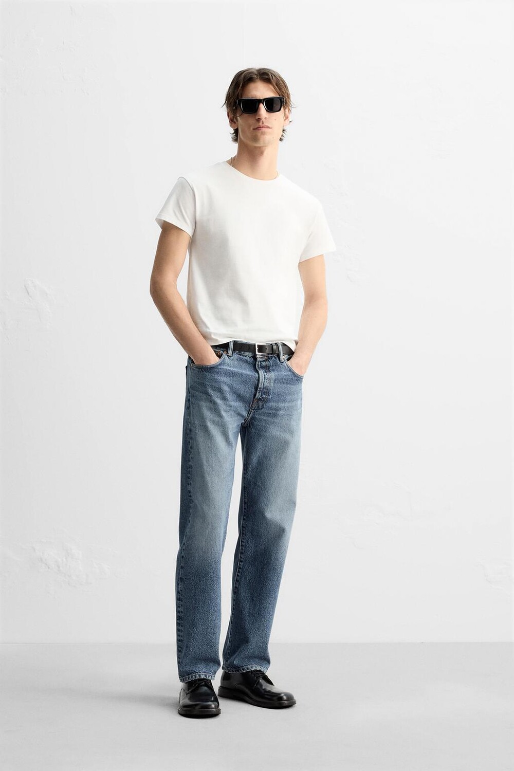 

Футболка облегающего кроя ZARA, белый