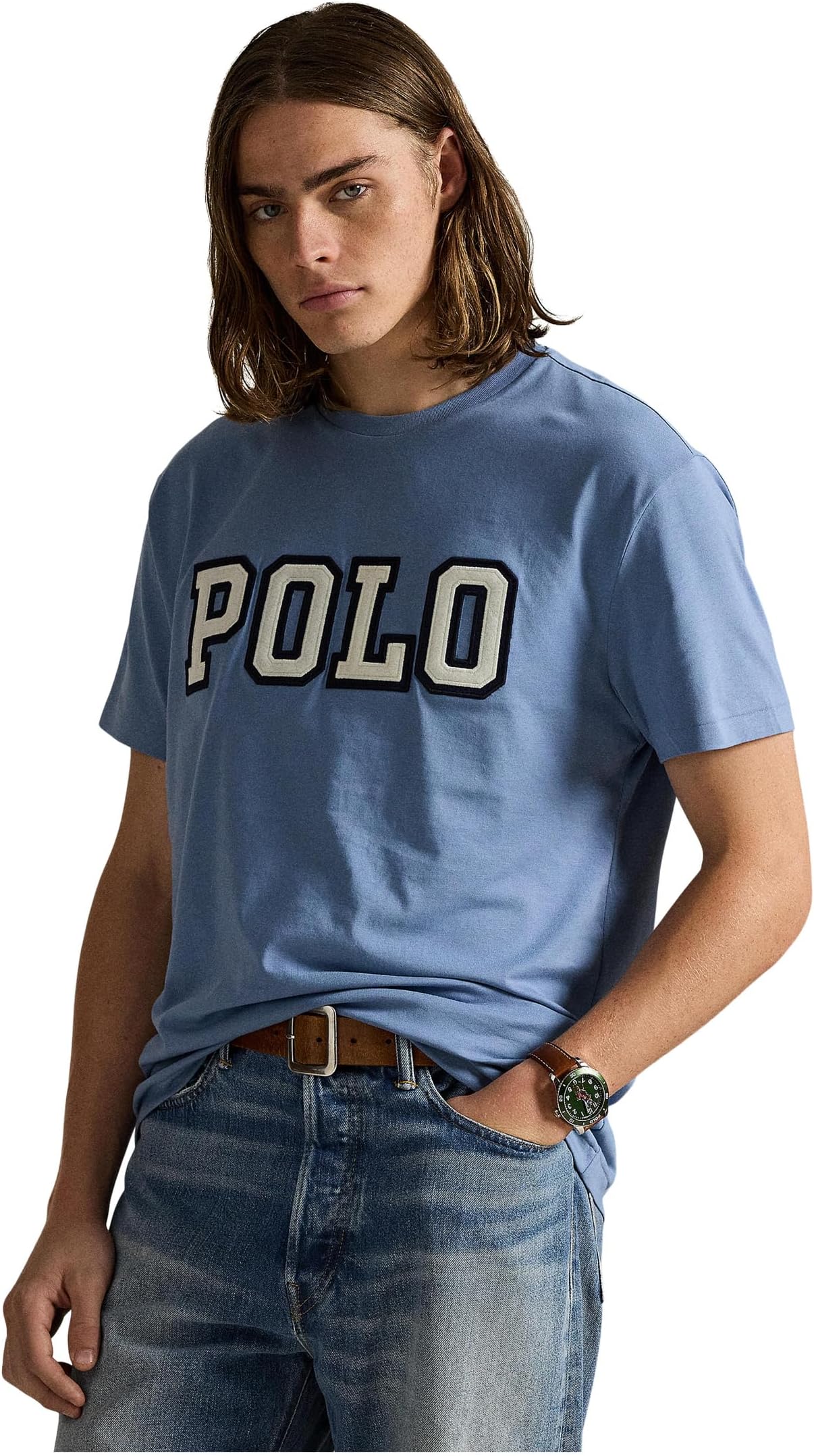 

Футболка Polo Ralph Lauren Classic Fit Logo Jersey T-Shirt, Channel Blue
