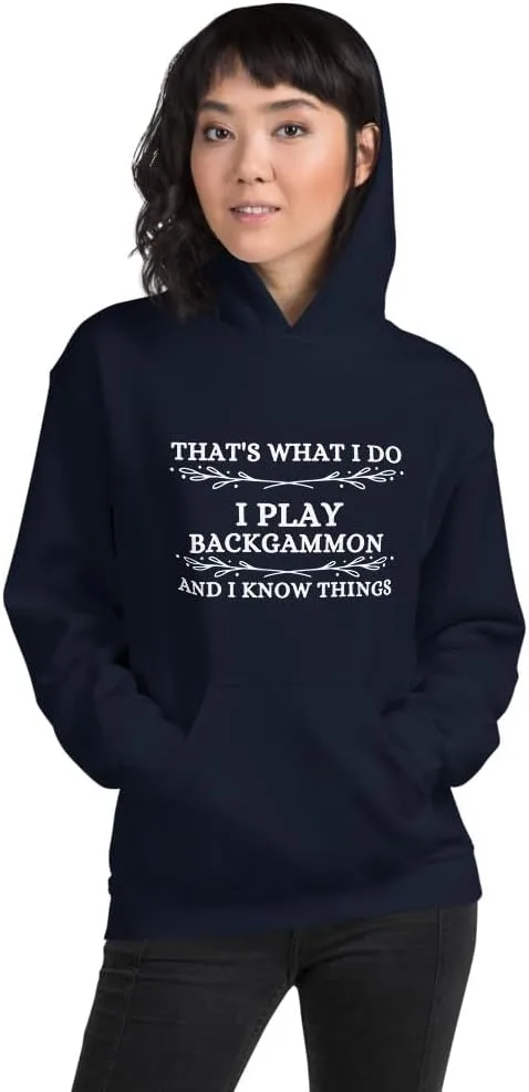 Толстовка унисекс Backgammon Player Gifts | I Play Backgammon & I Know Things Generic, темно-синий