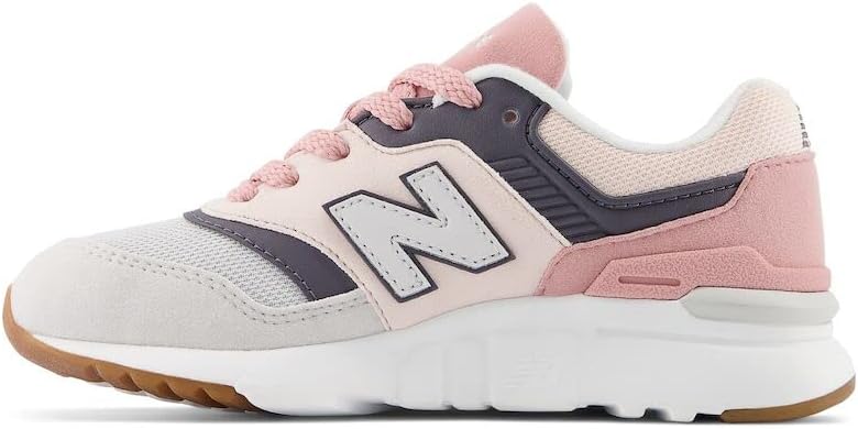 Детские кроссовки New Balance 997h V1 на шнуровке (унисекс), розовый/розовый/серый — фото 2