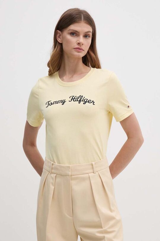 

Хлопковая футболка Tommy Hilfiger, желтый