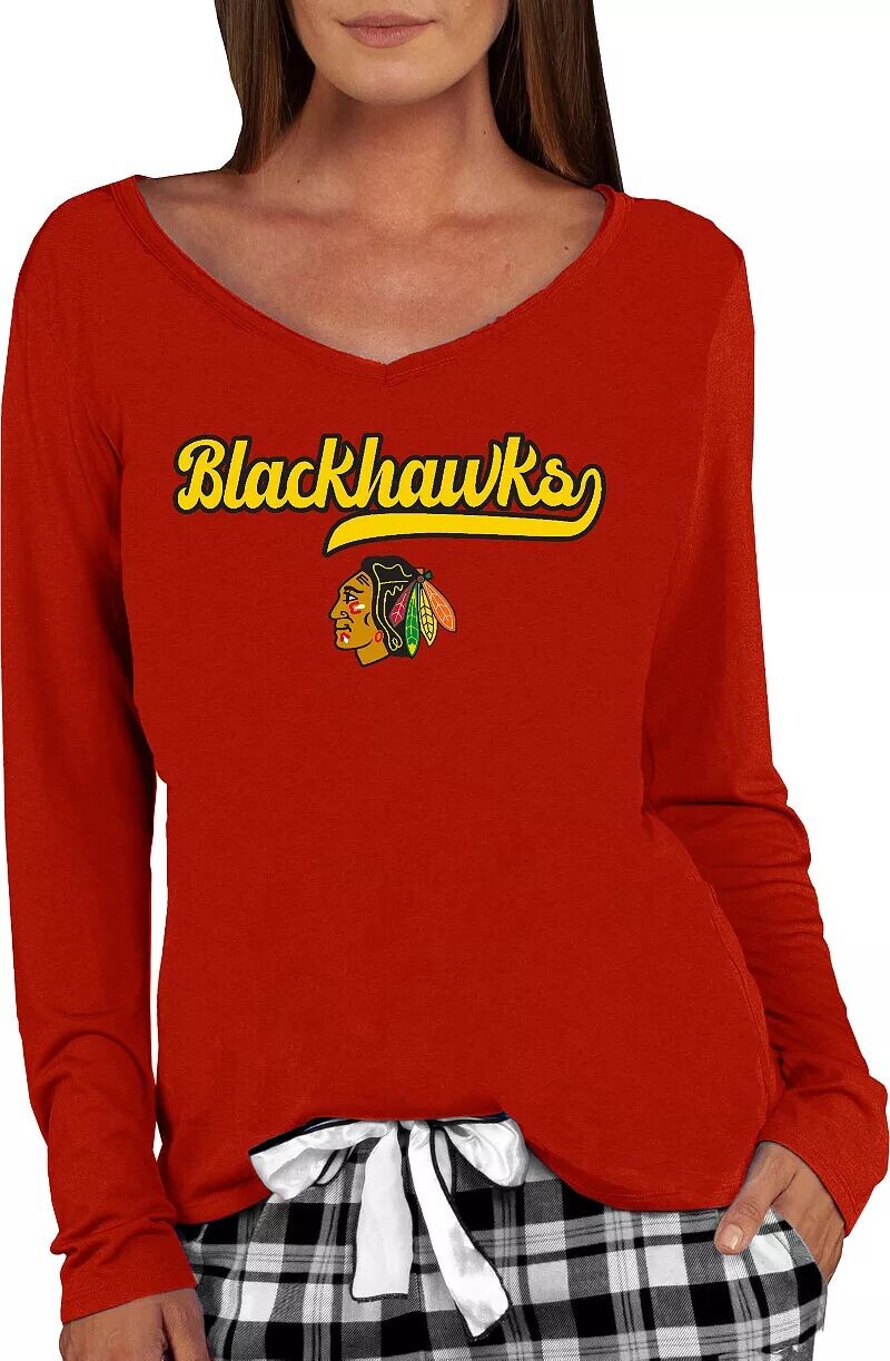 

Женская красная футболка Concepts Sport Chicago Blackhawks Marathon