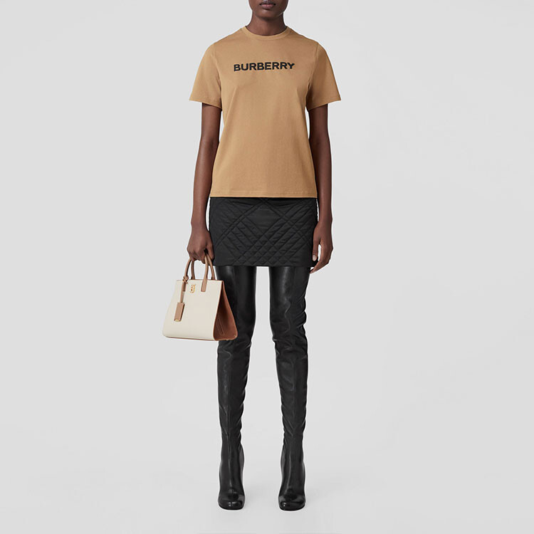 Футболка Burberry, женская, бежевый — фото 3