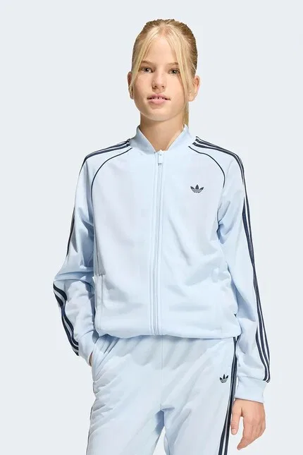Детская толстовка на молнии Adidas Originals, синий — фото 4