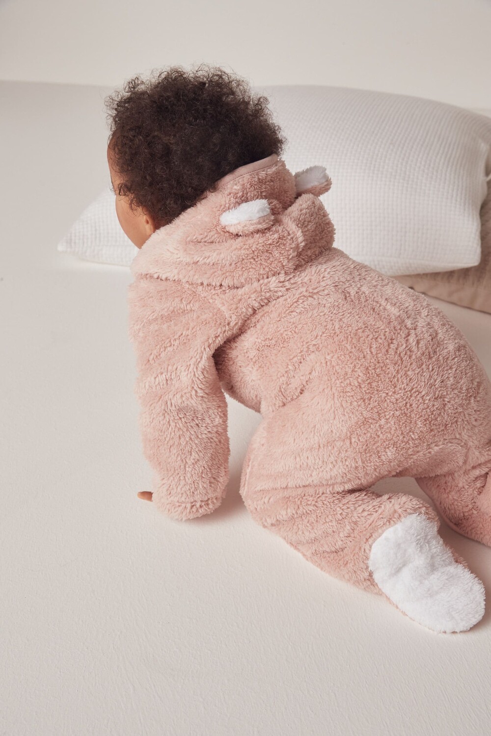Розовый флисовый комбинезон The White Company, розовый — фото 2