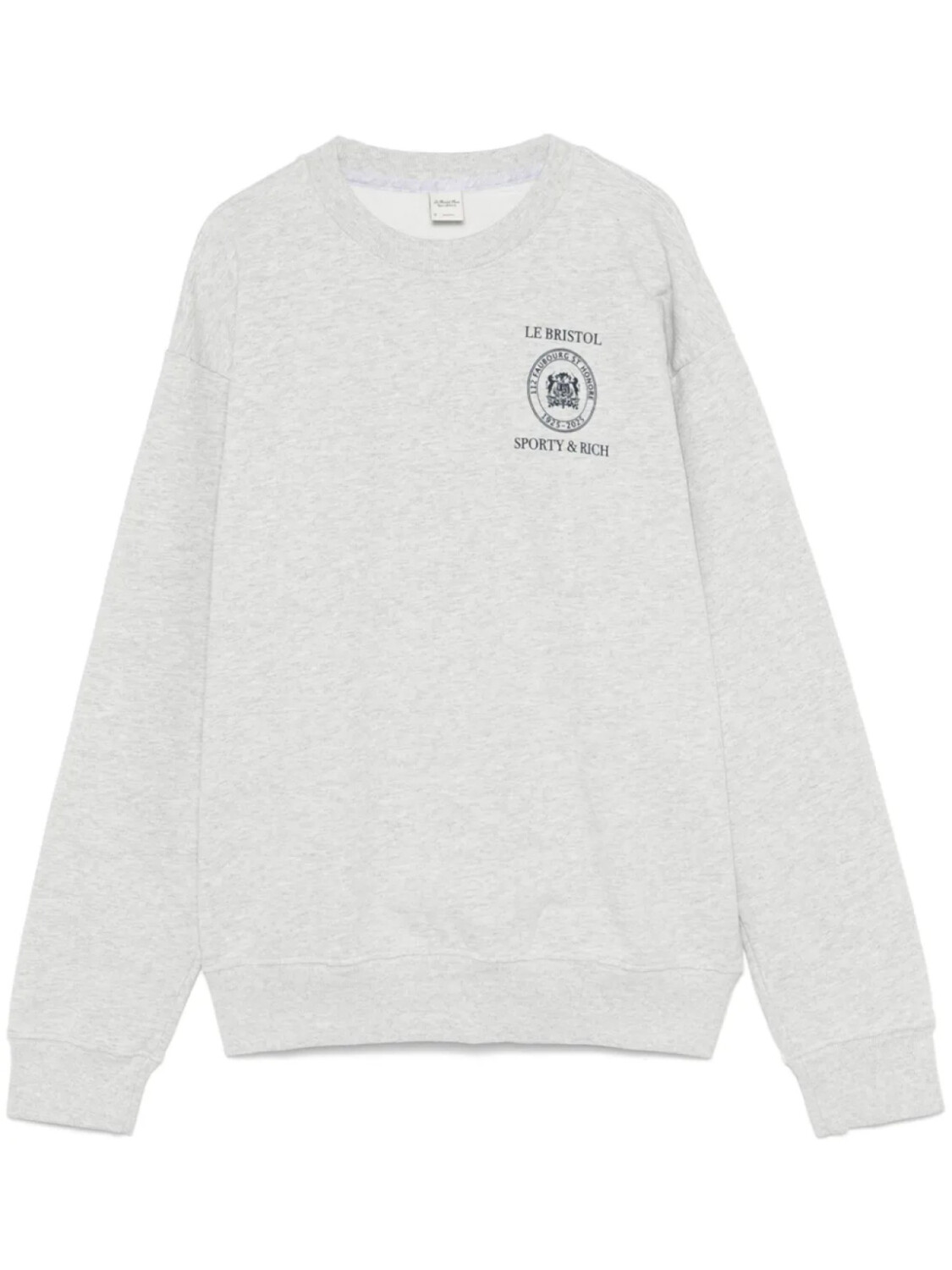 

Толстовка Sporty & Rich x Le Bristol Paris с принтом в виде герба, серый
