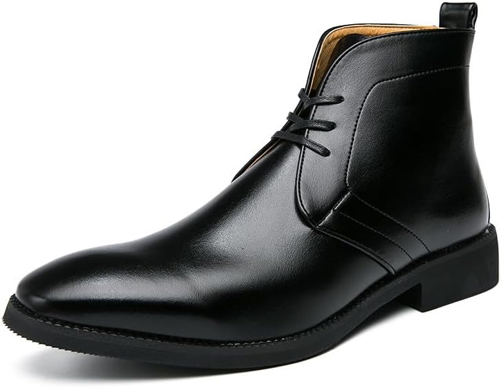 

Мужские кожаные ботинки Santimon с закрытым носком, оксфорды на шнуровке, повседневные, черный