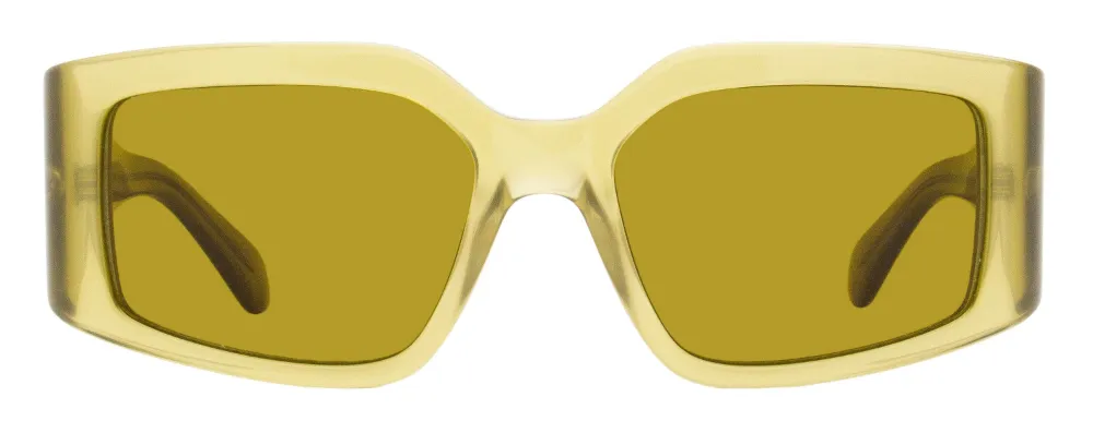 

1101 солнцезащитные очки в прямоугольной оправе Ferragamo Eyewear, зеленый