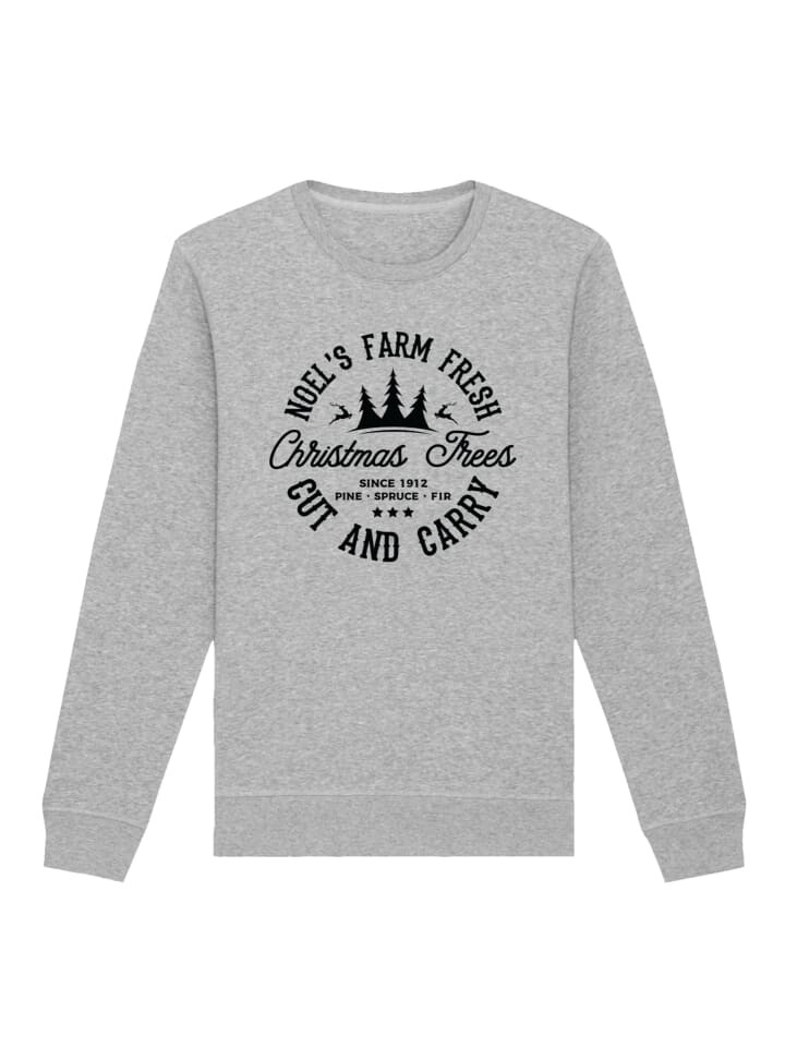 

Толстовка F4NT4STIC Sweatshirt Weihnachten Trees Farm Retro Sign, пятнистый серый