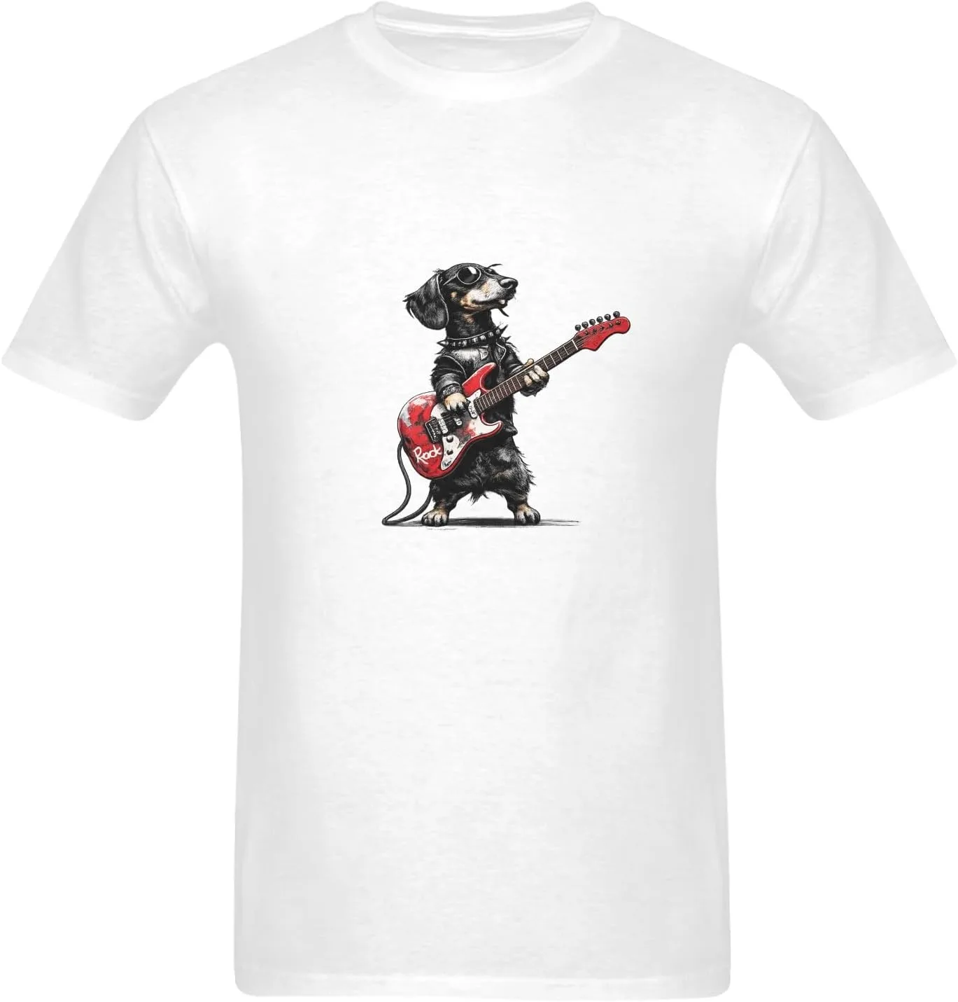 

Футболка Funny Dog Playing Guitar Print PURRINI