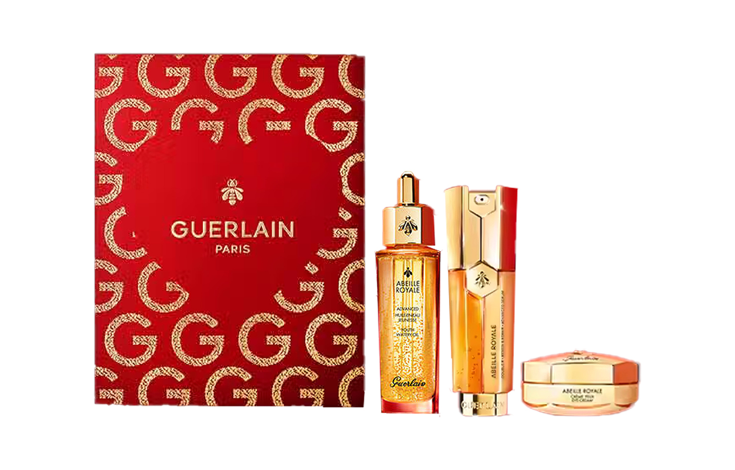 

Набор уходовой косметики JIAOLAN Qixi Festival Limited восстанавливающий медовый эссенция-крем для глаз увлажняющий успокаивающий 15мл+30мл+30мл GUERLAIN