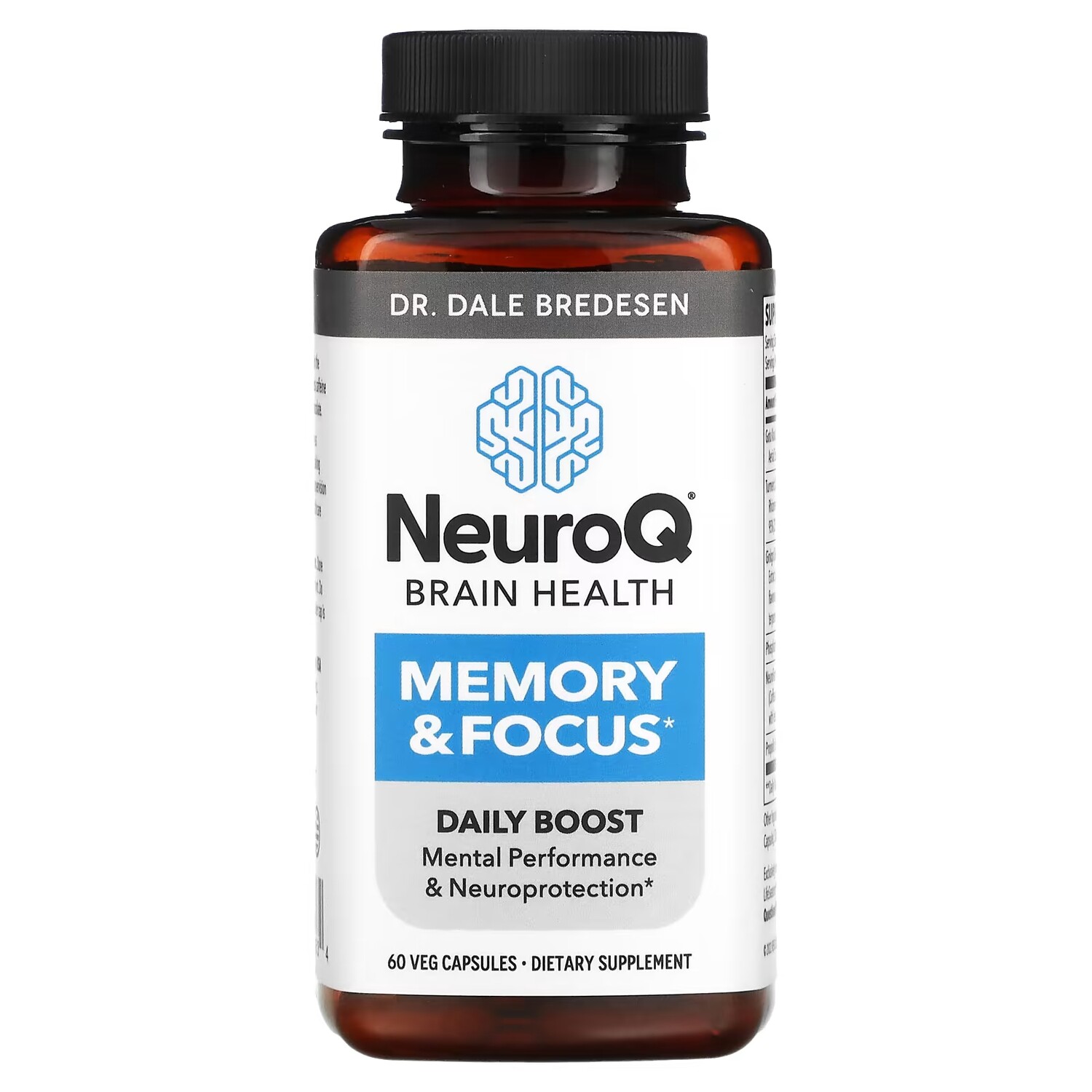 

Добавка LifeSeasons NeuroQ Brain Health без глютена, 60 растительных капсул