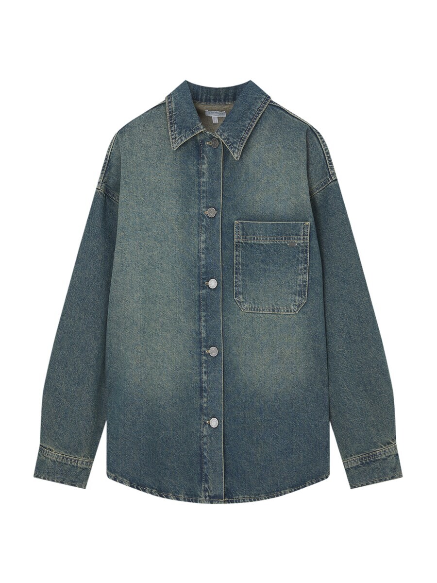 

Межсезонная куртка Pull&Bear, синий джинсовый
