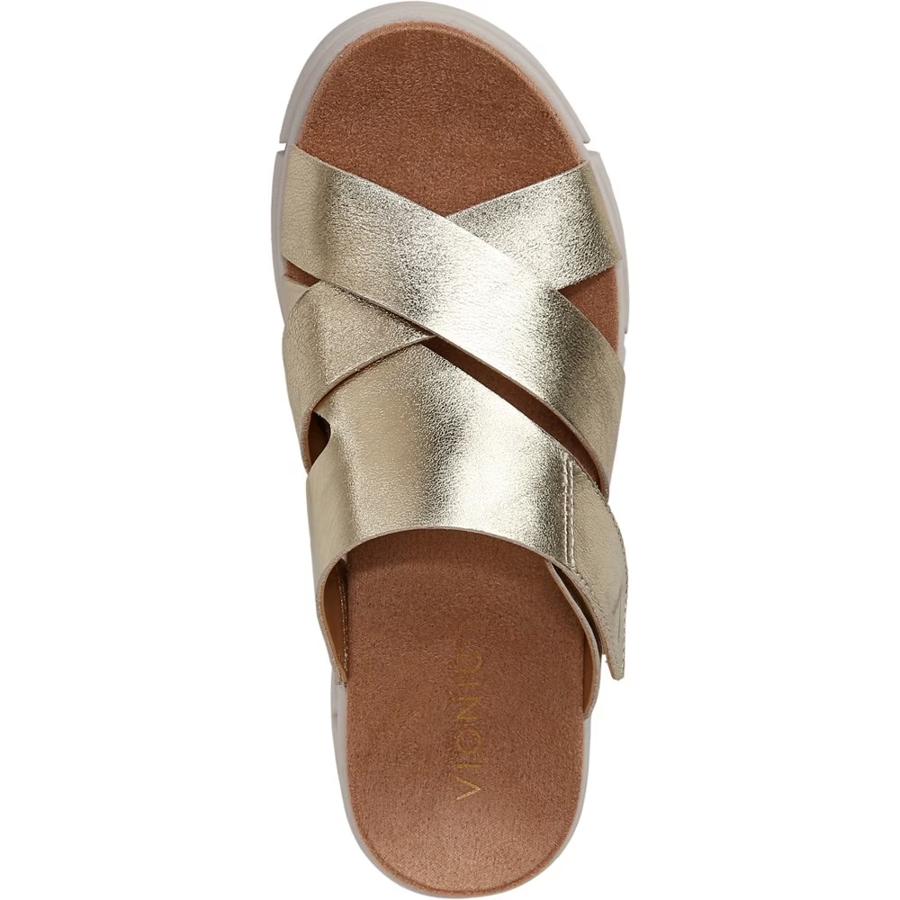 Босоножки на танкетке Uptown Sunset от Vionic, gold leather — фото 4