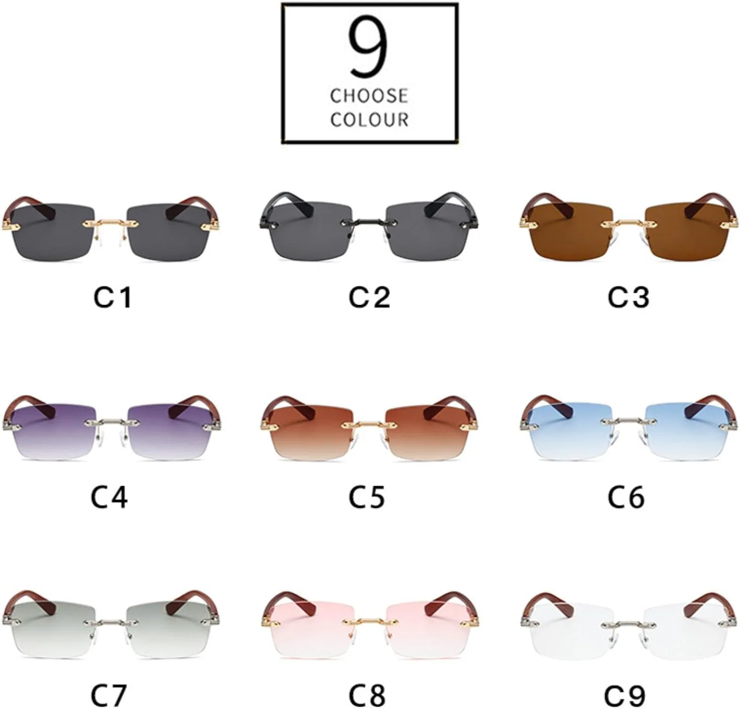 

Модные женские солнцезащитные очки с прозрачным градиентом «океан», защита от УФ-излучения UV400; мужские солнцезащитные очки в стиле панк TOIPASTN, Golden Tea