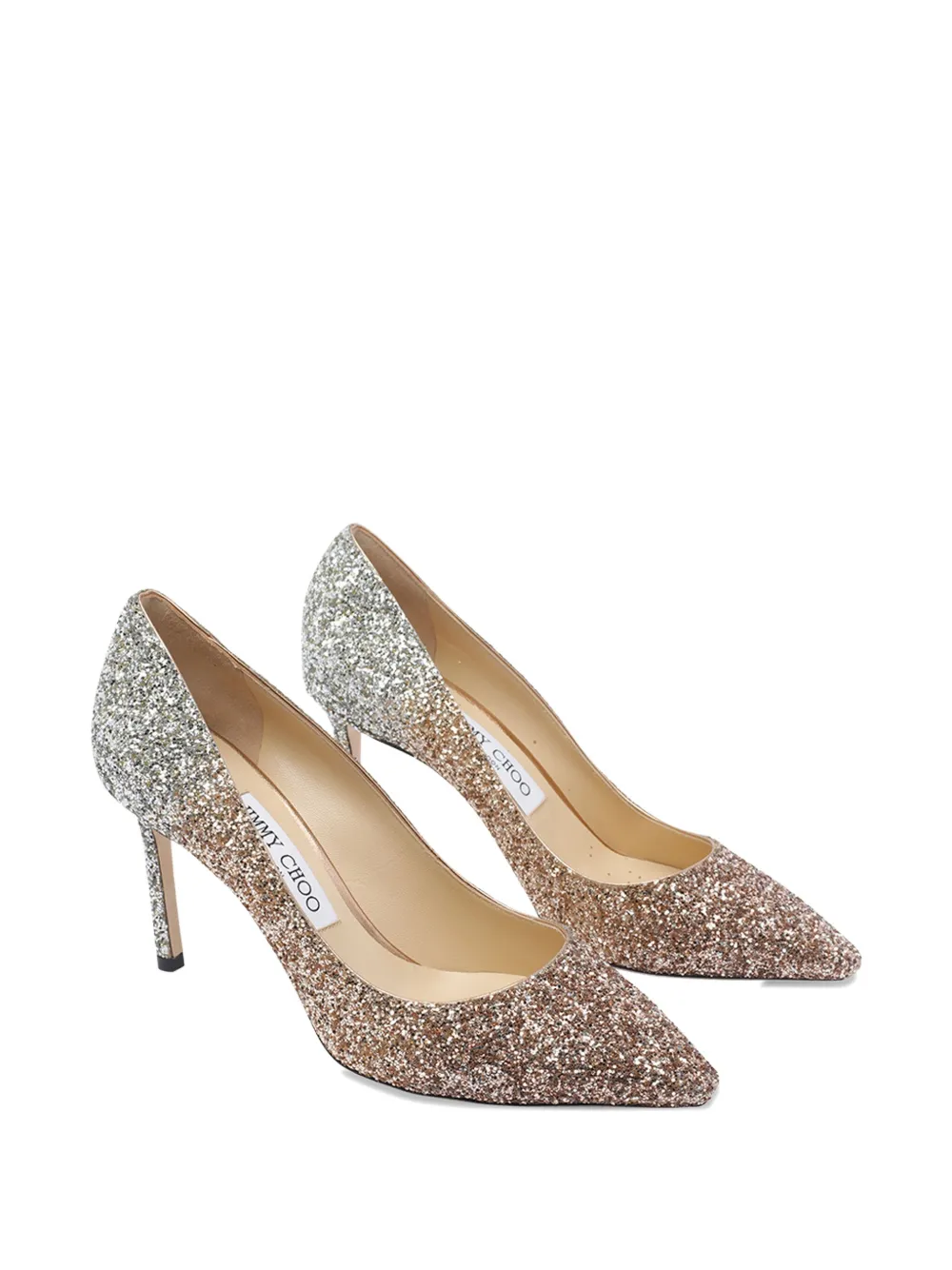 Туфли Romy 90 мм JIMMY CHOO, серебряный — фото 2