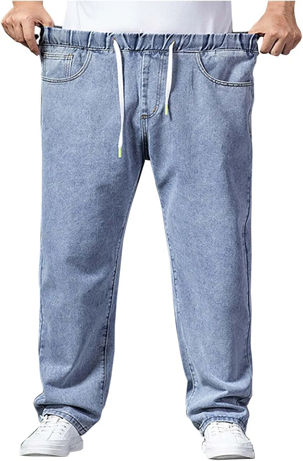 Джинсы на завязках Relaxed Fit, A01 Light Blue