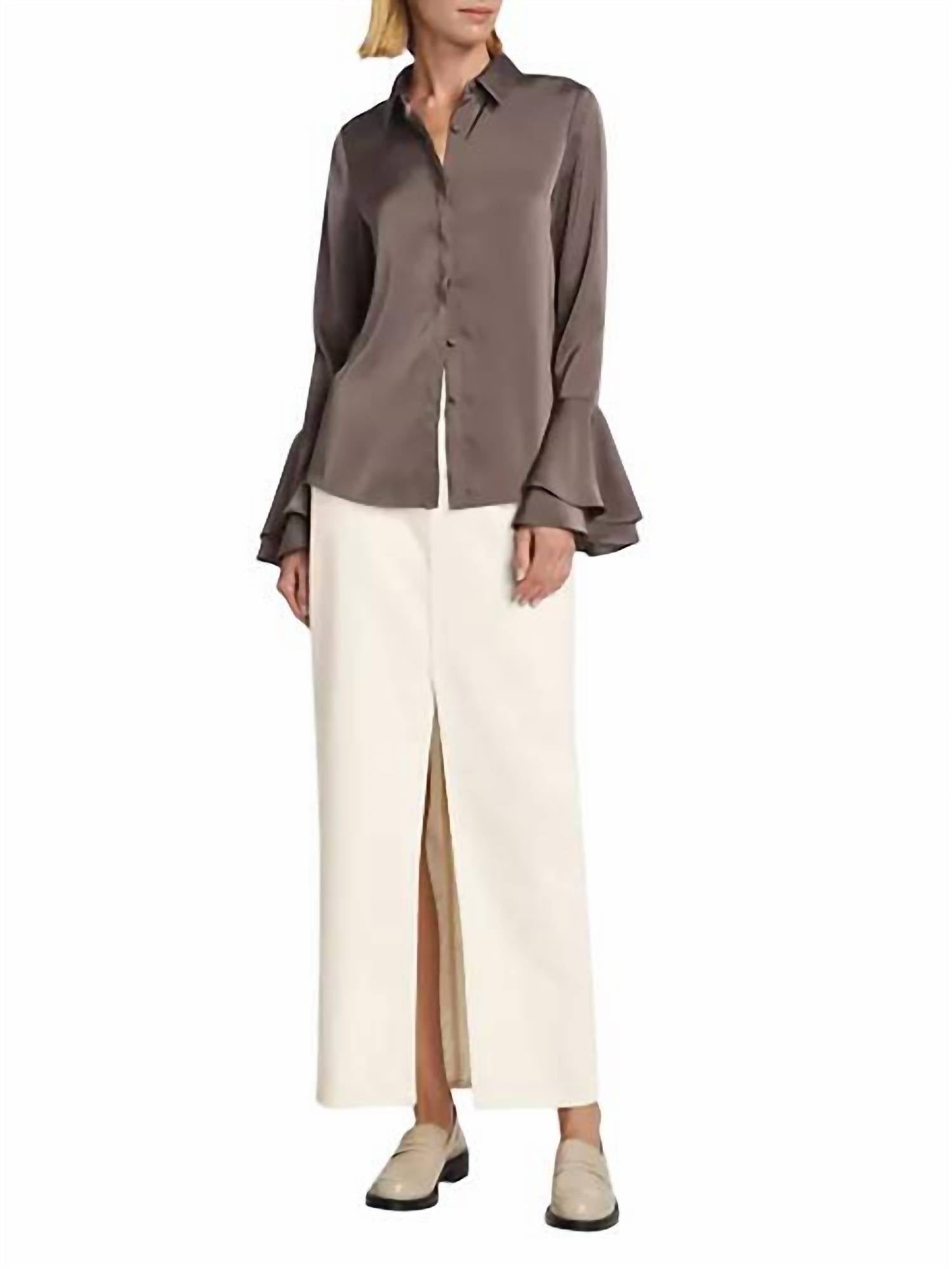 

Блузка Selma в цвете Dark Truffle Derek Lam 10 Crosby
