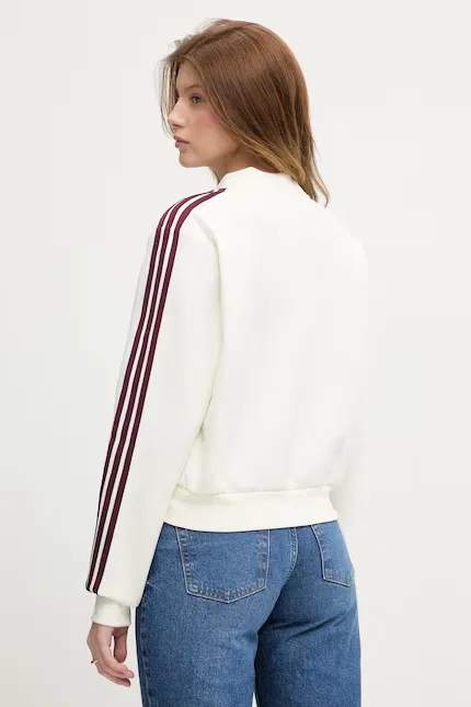Блуза на молнии женская Adidas Originals, бежевый — фото 3