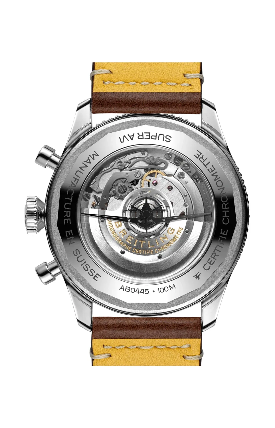 СУПЕР AVI B04 ХРОНОГРАФ GMT 46 КЕРТИС ВОРХОК - AB04452A1L1X1 BREITLING, золотой — фото 2