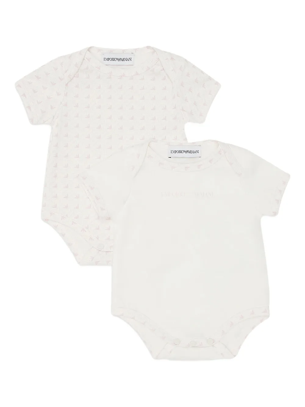 

Комплект из двух боди с логотипом Emporio Armani Kids, розовый