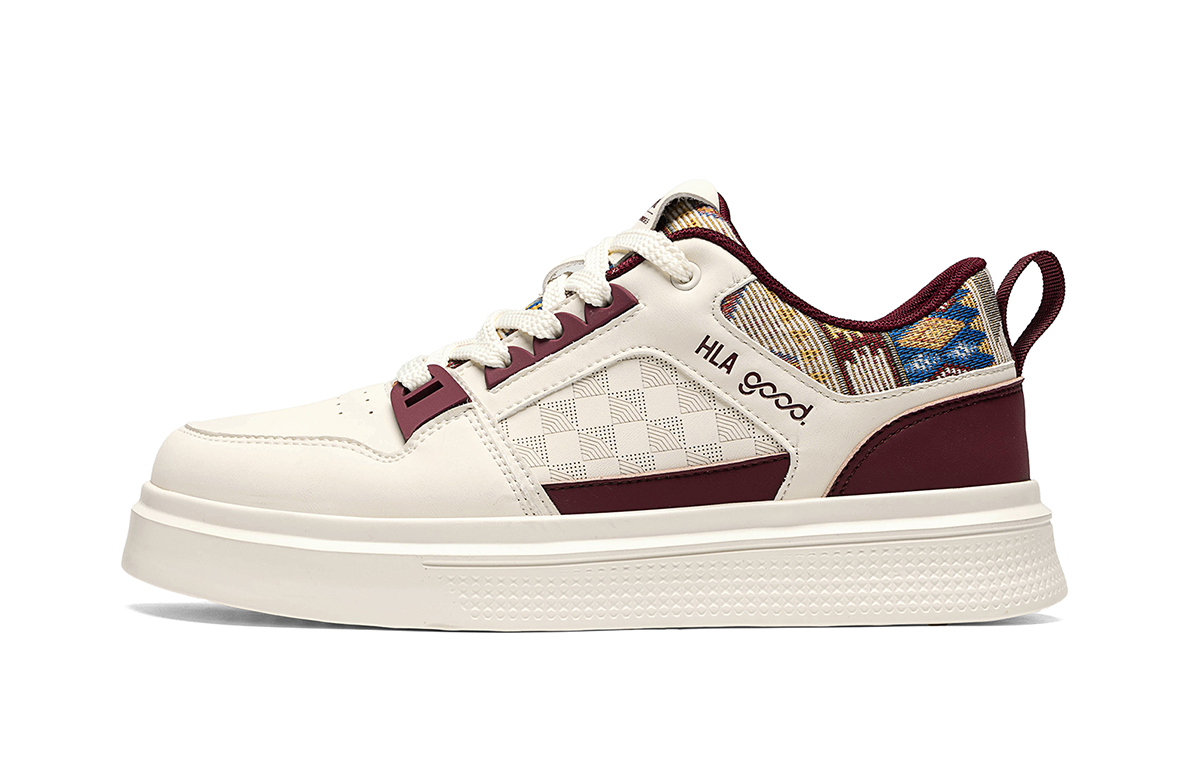 

Низкие скейтерские кроссовки мужские HLA, белый/красный