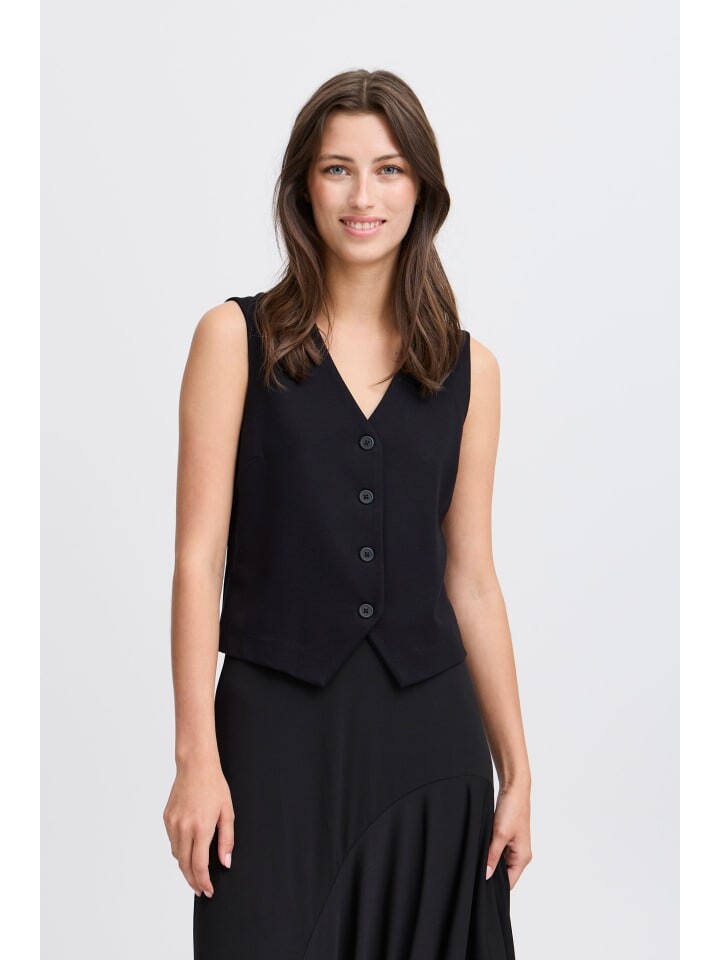 

Жилет b.young Longweste BYPARRIN VEST 20815693 moderne Anzugsweste, цвет black denim