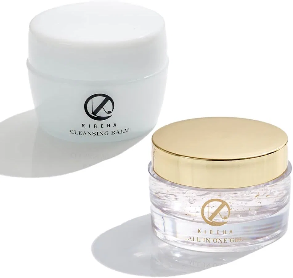Средство для снятия макияжа Cleansing Balm и All-in-One Gel с золотыми хлопьями Kireha, 2 предмета