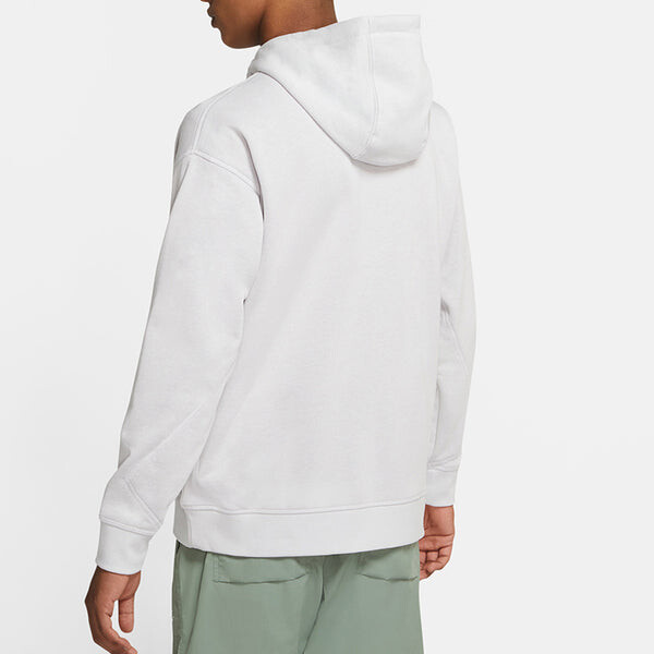 Толстовка Nike Sportswear Logo Zipper Gray White Graywhite, белый — фото 4