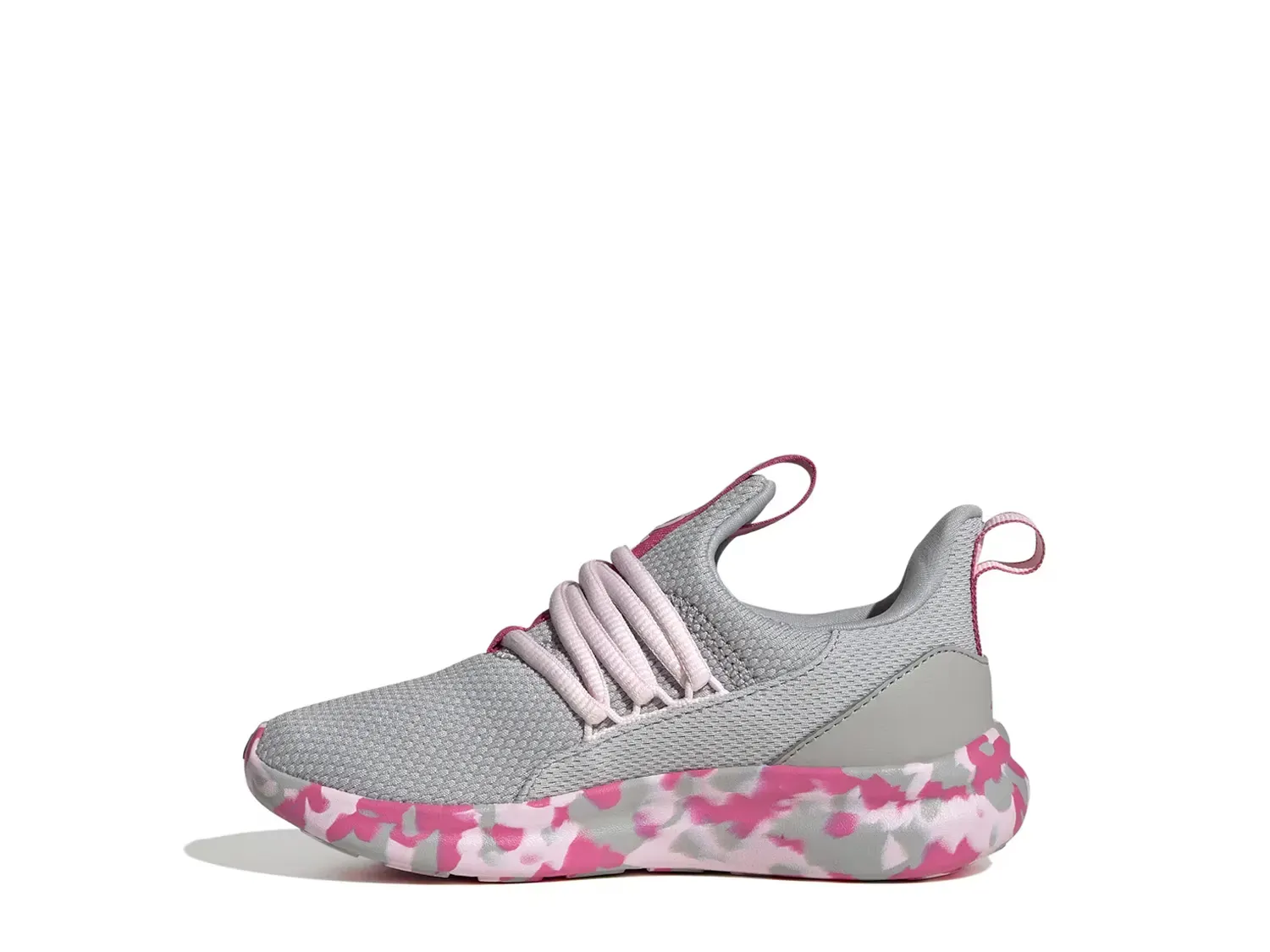Кроссовки Lite Racer Adapt 7.0 — детские Adidas, Grey/Pink — фото 2