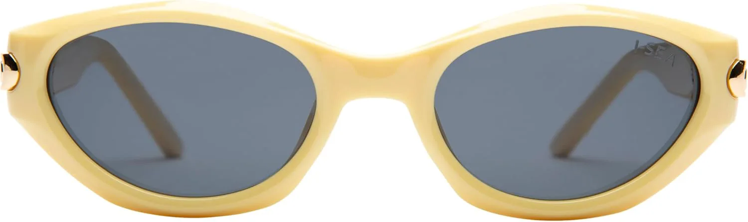 

Солнцезащитные очки I-SEA Kensington, поляризованные линзы, нейлоновая оправа, овальная форма, 100% защита от УФ-излучения, маленькая оправа, унисекс, Lemonade Smoke