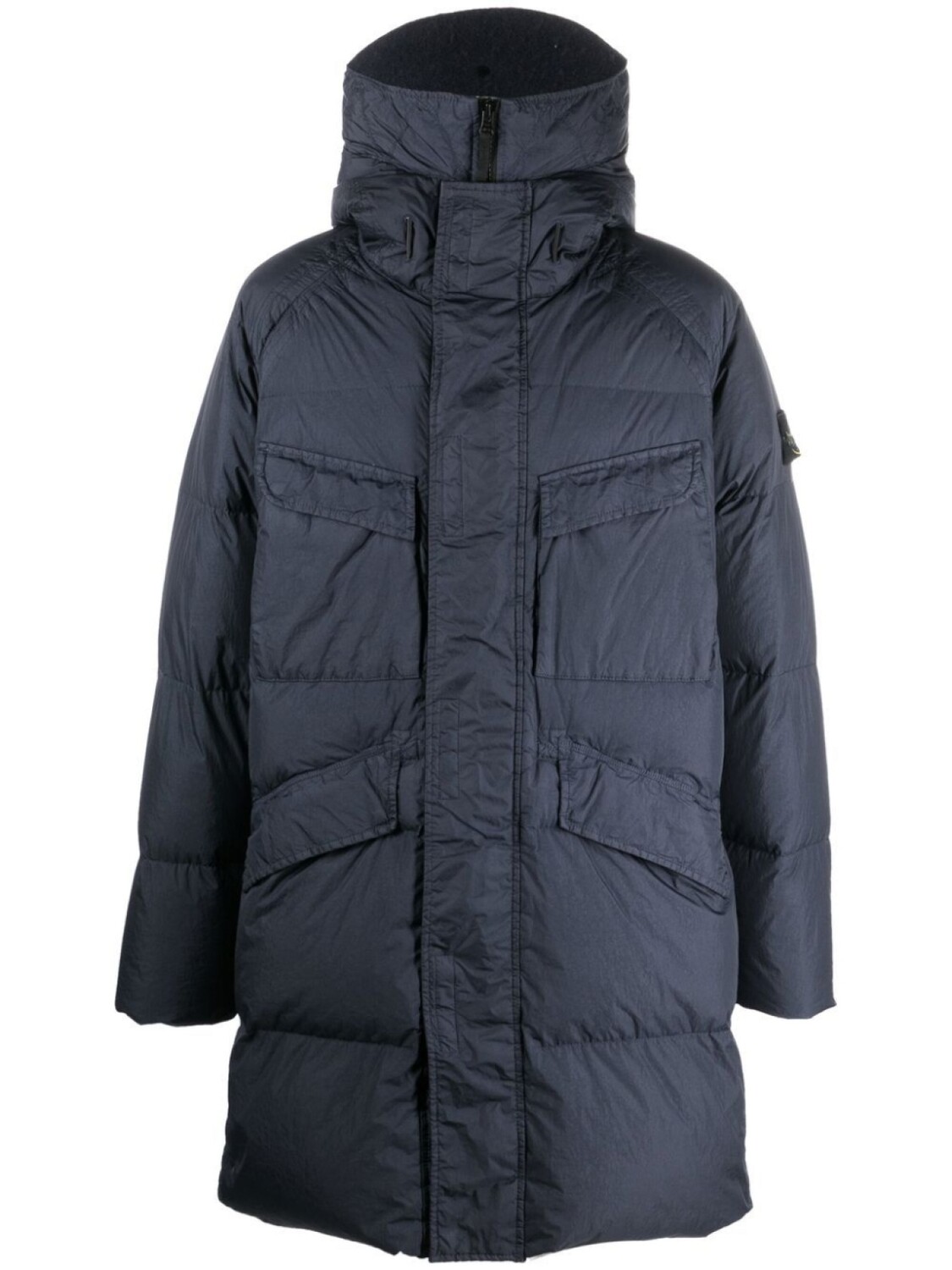 

Stone Island пуховик с логотипом Compass, черный
