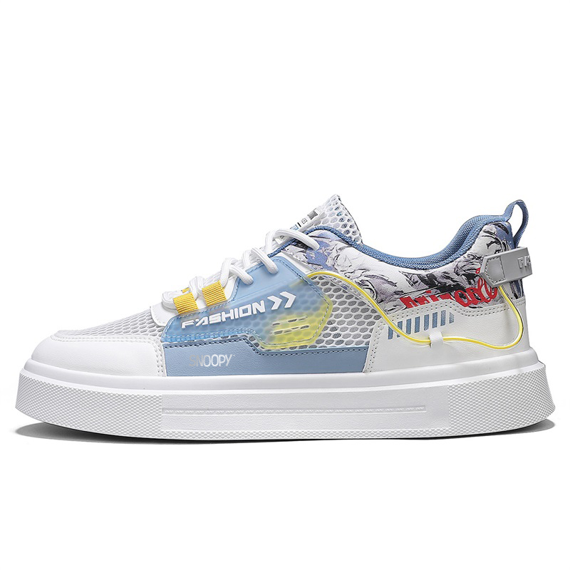 

Нескользящие, амортизирующие, износостойкие, дышащие, низкие детские кроссовки для скейтбординга для подростков SNOOPY, белый/черный