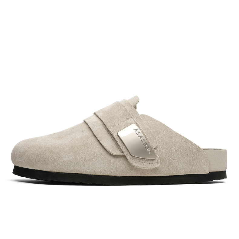 KLAMMKICKS Закрытые тапочки унисекс черные [замша, поддержка свода стопы], цвет Black[Cow Suede, Arch Support] — фото 2