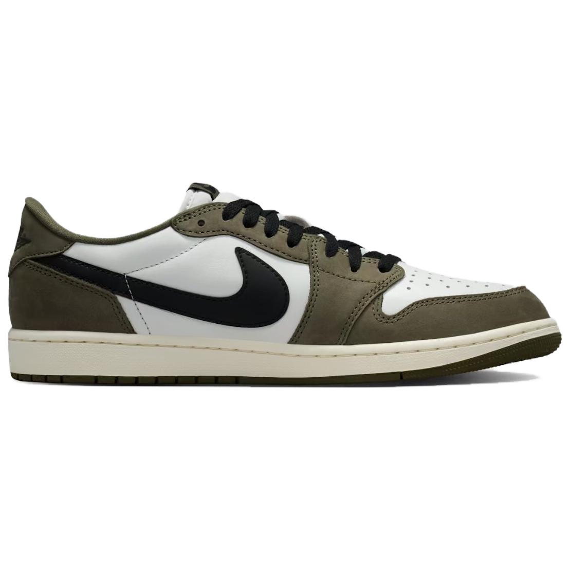 Jordan Air 1 Low Vintage, оливковые мужские кроссовки — фото 3