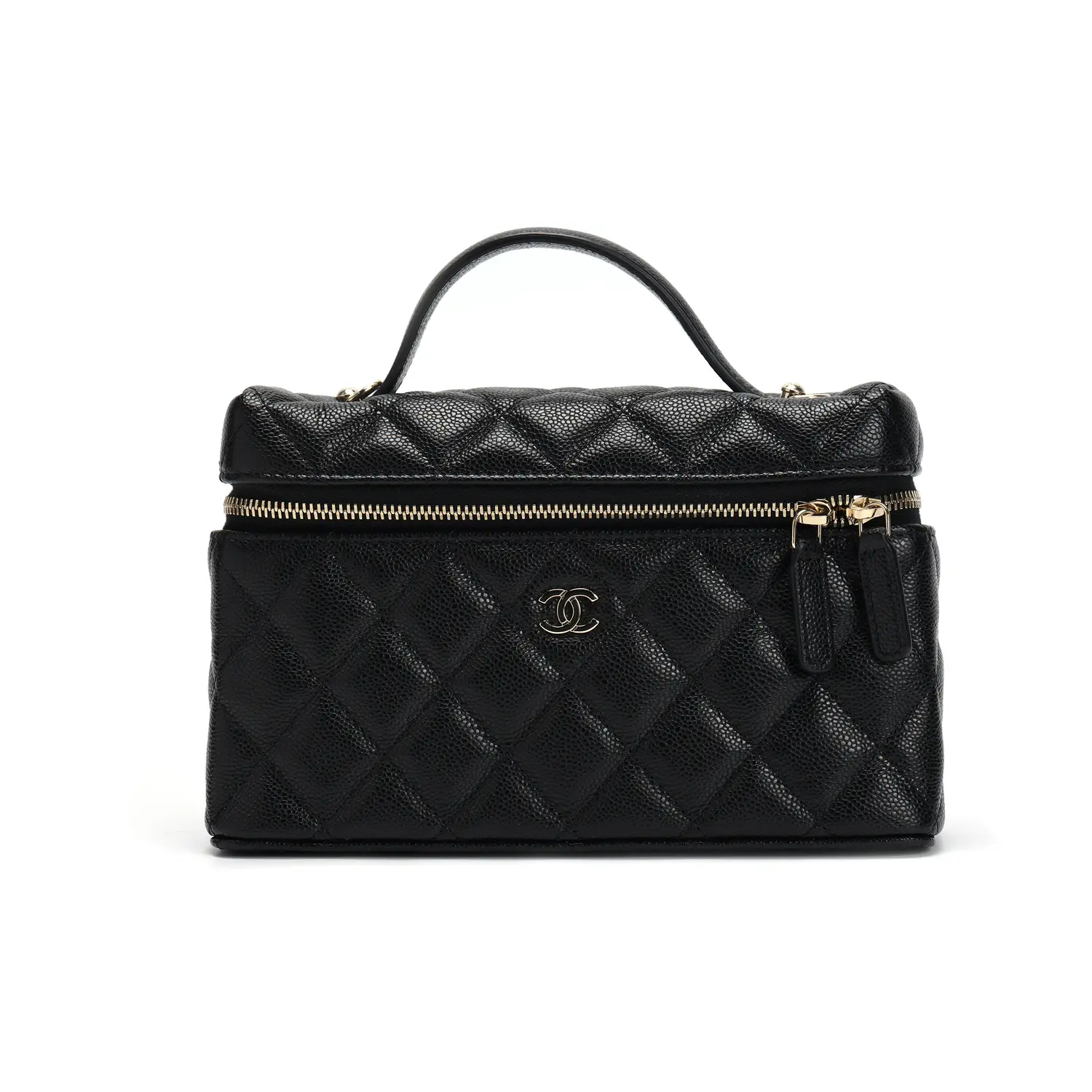 

CHANEL Сумка из кожи икры черная женская