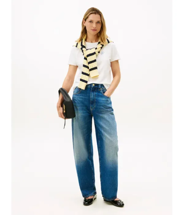 Футболка regular fit Tommy Hilfiger, экрю — фото 2