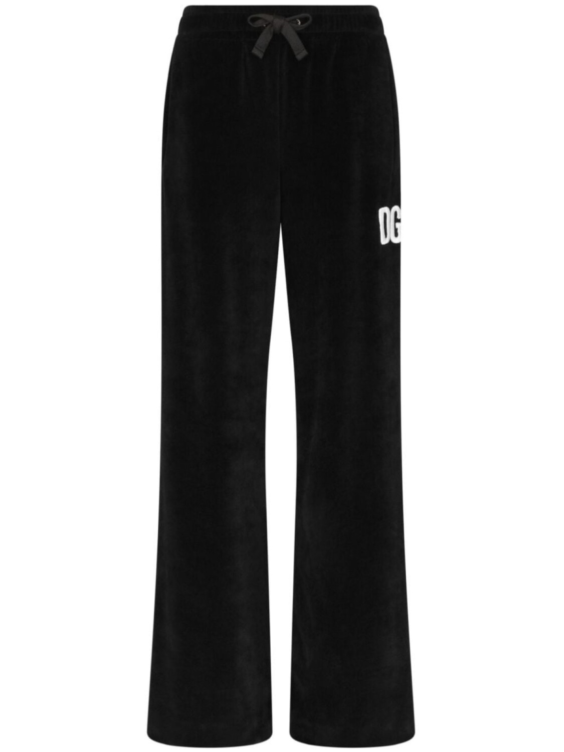

Dolce & Gabbana бархатные спортивные брюки с логотипом, черный