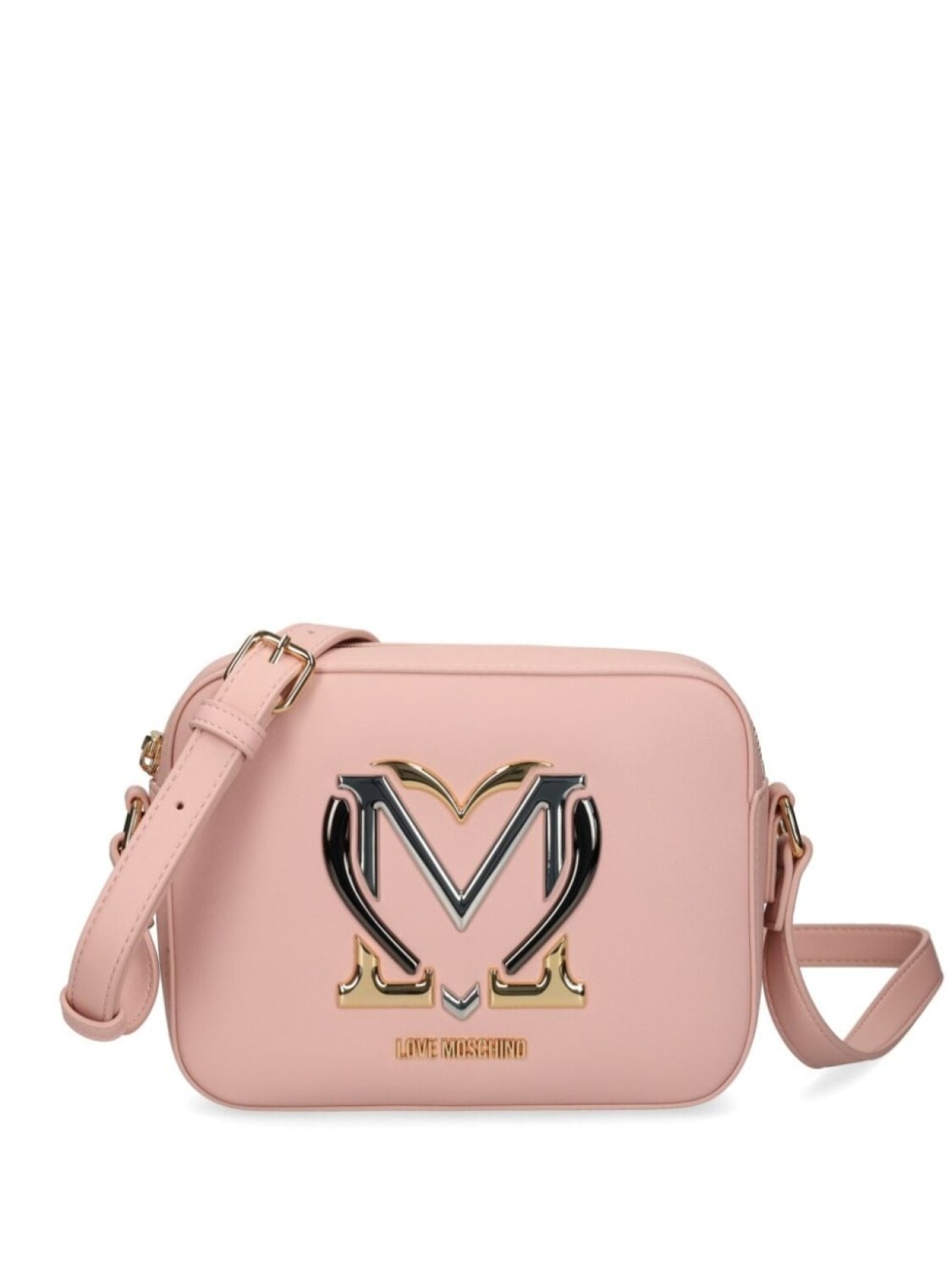

Сумка через плечо Love Moschino с металлическим логотипом-монограммой, розовый