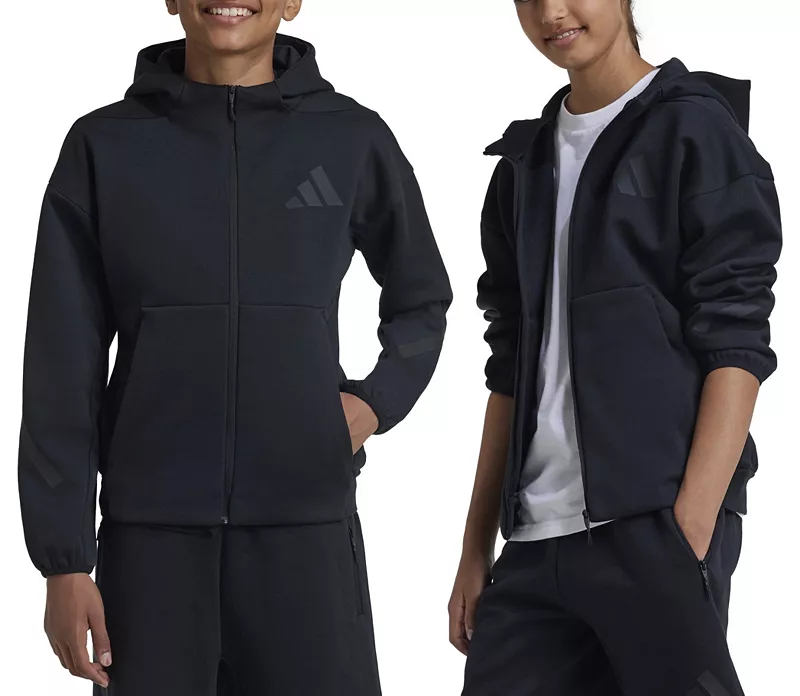 

Детские кроссовки Adidas Z.N.E. Спортивная куртка с капюшоном и молнией во всю длину, черный