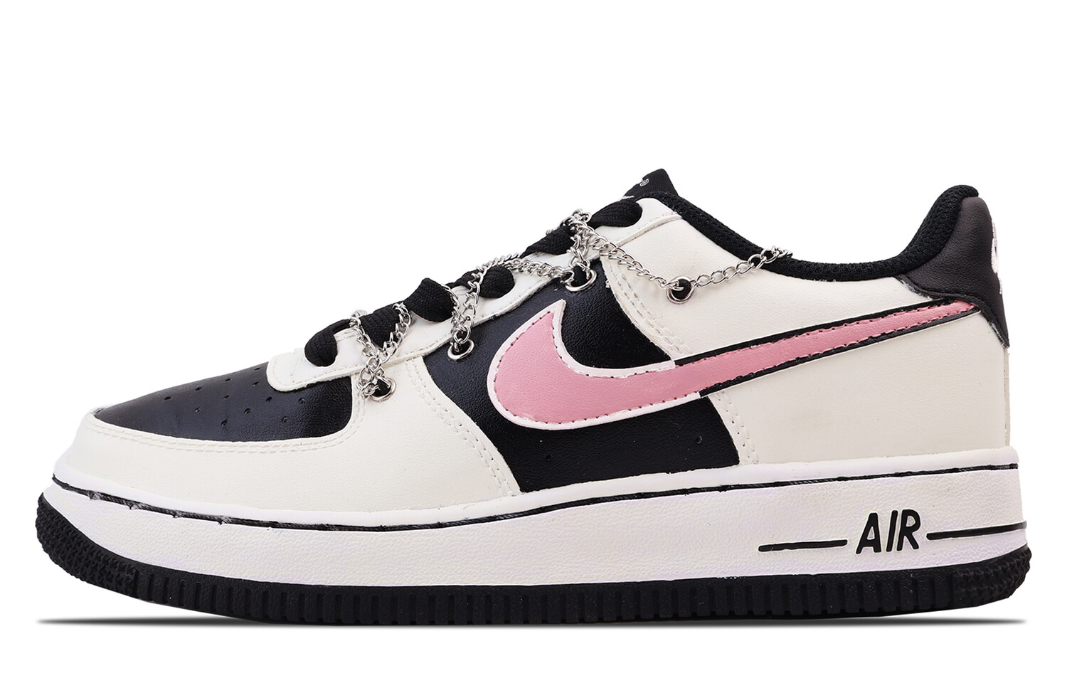 

Кроссовки Nike Air Force 1 Skateboarding Shoes Men Low-top White, черный
