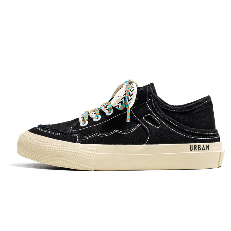 

URBAN AUTHENTIC Износостойкие противоскользящие мужские кеды на низком ходу - черные, цвет Black
