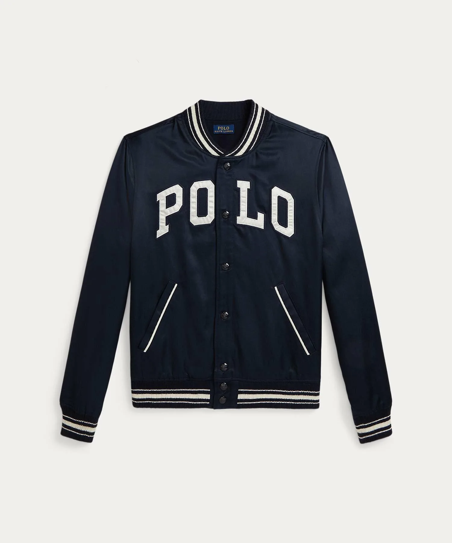 Атласная бейсбольная куртка с логотипом (Для мальчиков 8-20 лет) Polo Ralph Lauren, 410 Navy