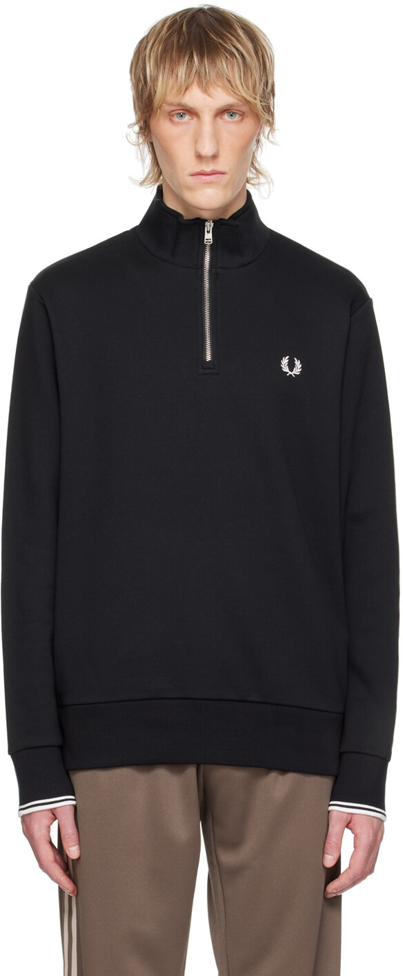 

Толстовка с полумолнией Fred Perry, черный
