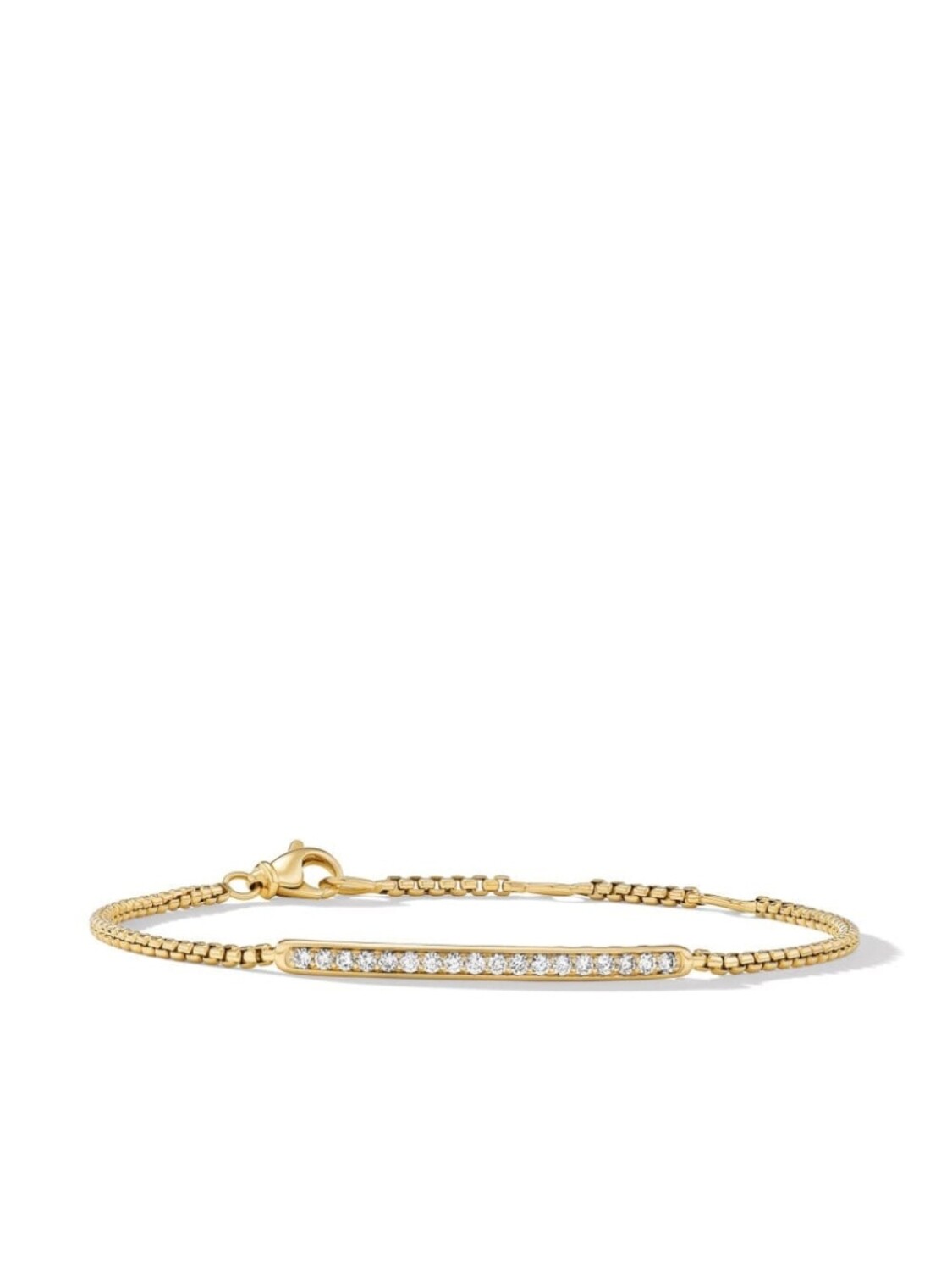 

Браслет Petite Pavé Bar из желтого золота с бриллиантами David Yurman, золотой