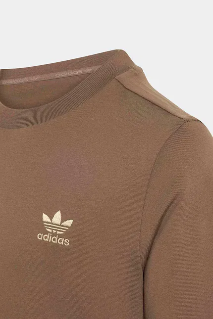 Футболка хлопковая Adidas Originals, коричневый — фото 4